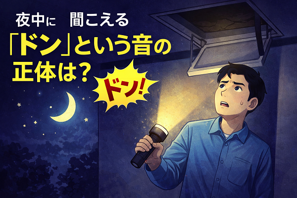夜中に聞こえる「ドン」という音の正体は？