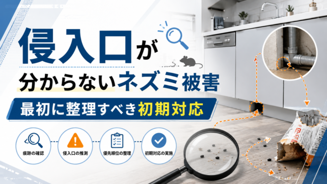 侵入口が分からないネズミ被害の初期対応｜最初に整理すべきことと業者相談の判断基準