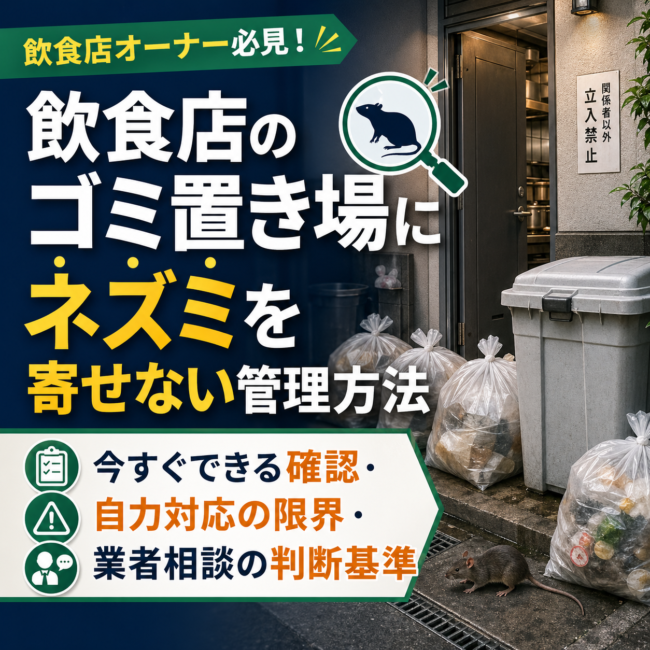 飲食店のゴミ置き場にネズミを寄せない管理方法